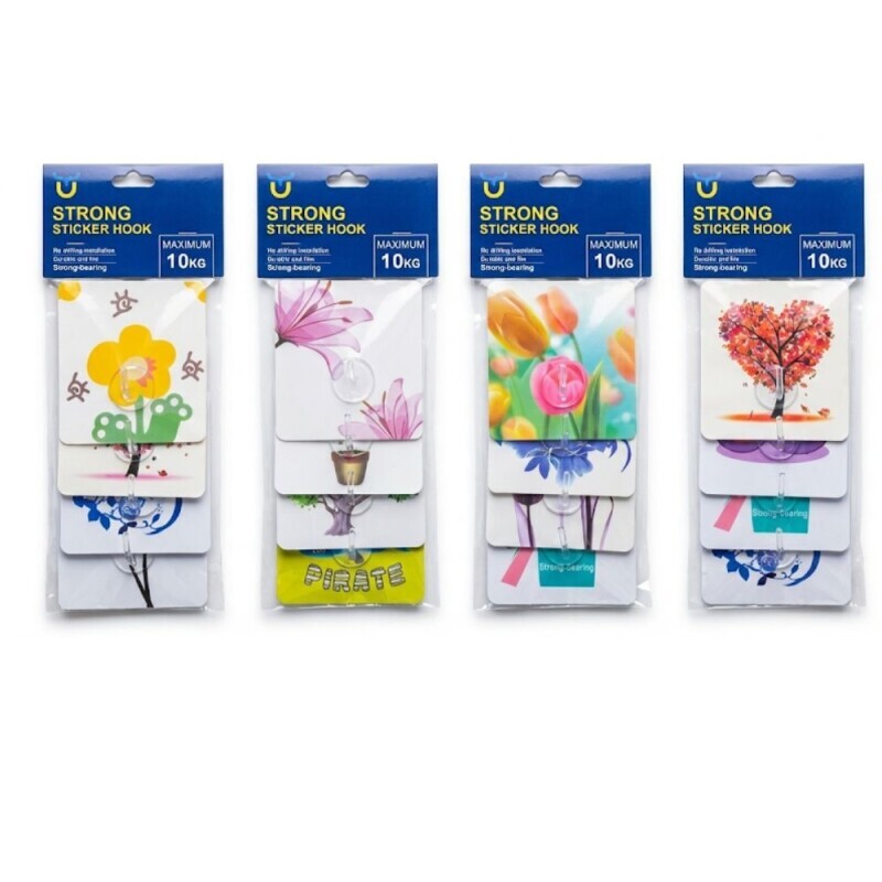 Háček samolepicí 4ks (12/bal 300/krt)