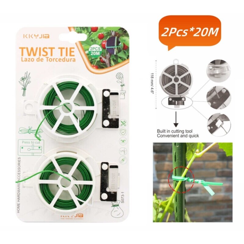 Vázací drát se střihačem 20m/2ks (12/bal 144/krt)