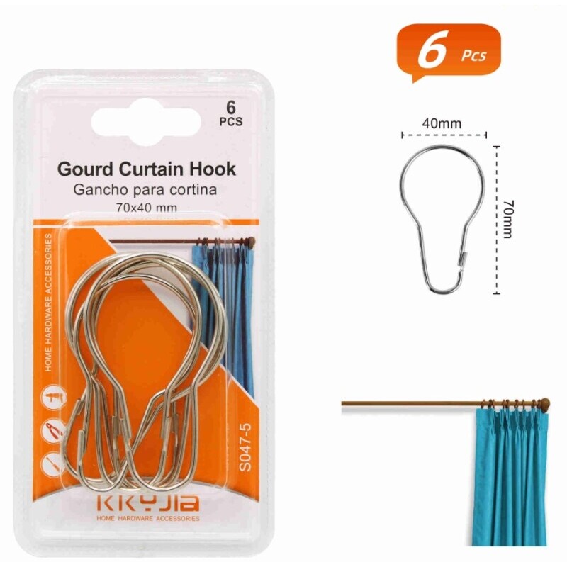 Kroužky na závěsy 6ks (24/bal 288/krt)