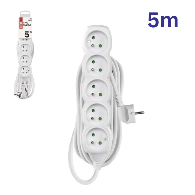Emos Prodlužovací kabel 5zásuvky 5m (5/bal 15/krt)
