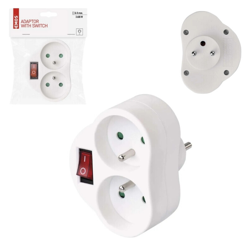 Emos Rozbočka 2*16A s vyp. (5/bal 30/krt)