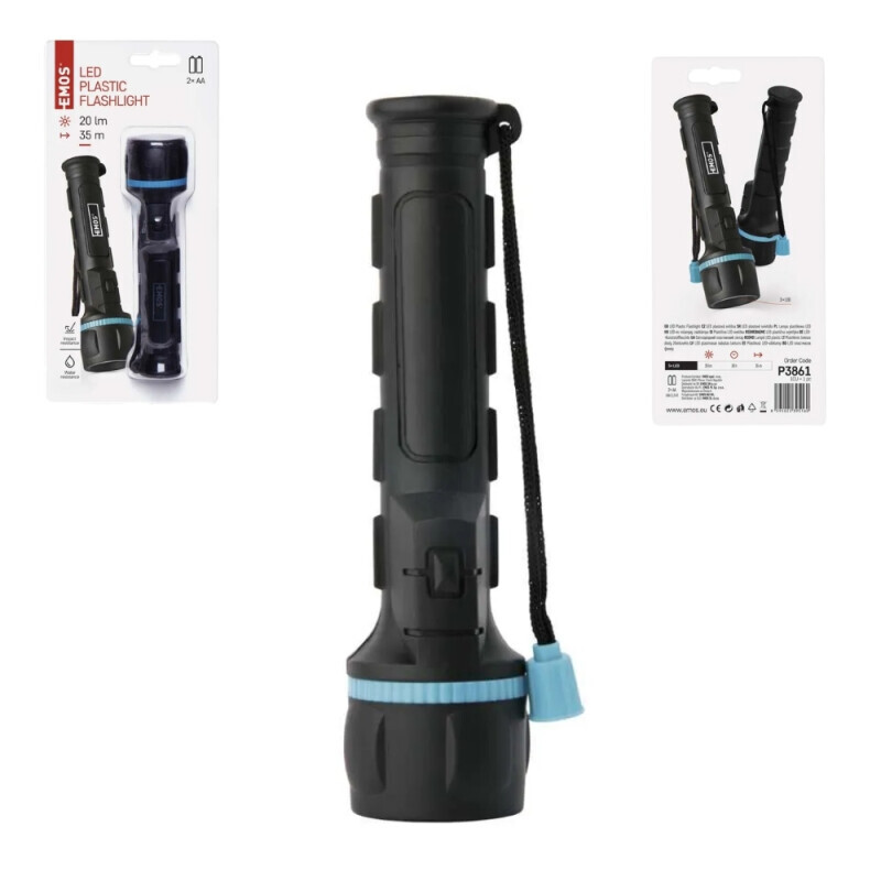 Emos Svítilna LED svítilna gumová 3 LED 2×AA (24/krt)