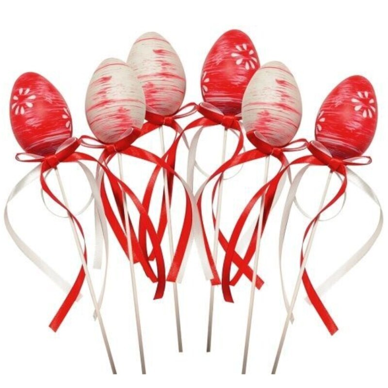 Velikonoční dekorace zápich Vajíčko 6cm (6/bal 144/krt)