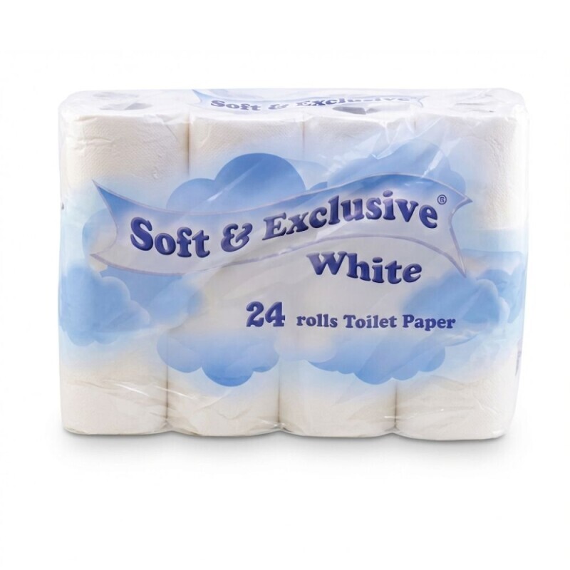 Soft Exclusive toaletní papír 24ks 2vrstvý-bílý (4/krt)