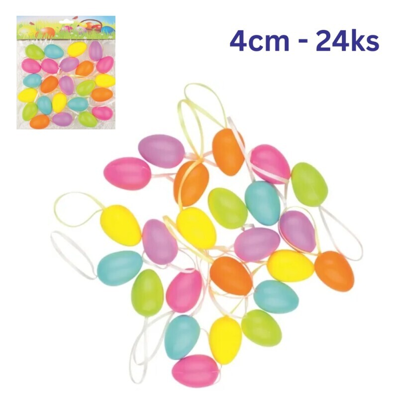 Velikonoční vajíčka plast 4cm/24ks Pastel (40/krt)