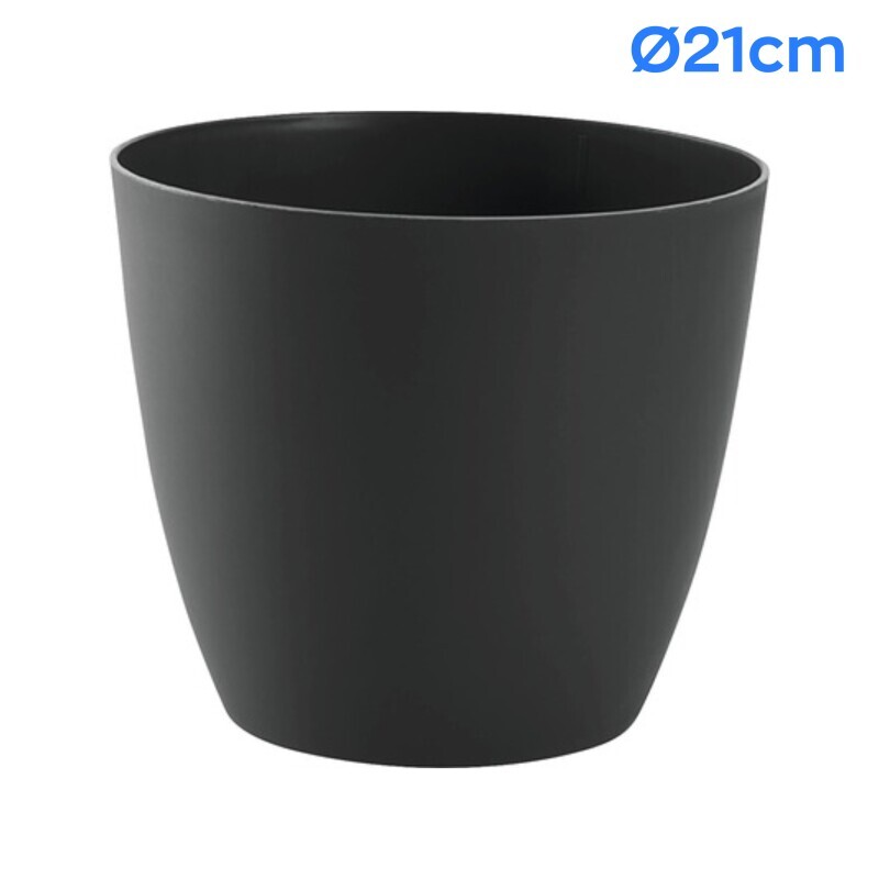 Květináč Ella mat Ø21cm  flitr antracit(7/krt)