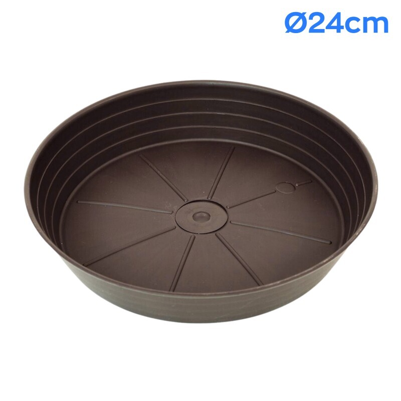 Miska pod květináč Primavera Ø24cm hnědá (10/krt)