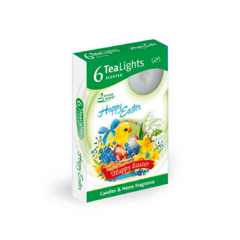 Santo Svíčka čajová 6ks Easter Basket (15/bal 45/krt)