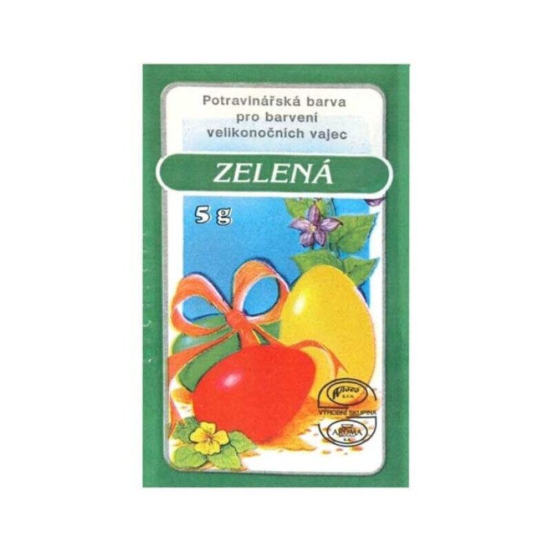 Velikonoční barvy na vajíčka 5g Green (50/bal)