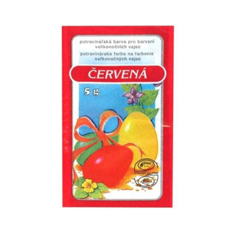 Velikonoční barvy na vajíčka 5g Red (50/bal)