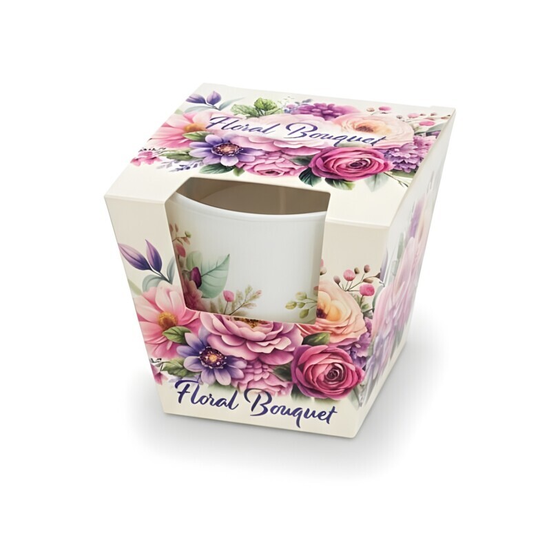 Santo 115g svíčka ve skle Floral Bouquet (6/krt)