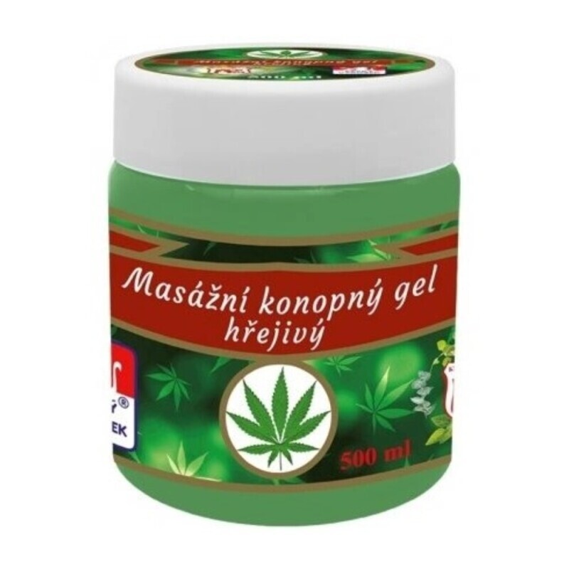 Konopný masážní Gel 500ml hřejivý(10/bal)