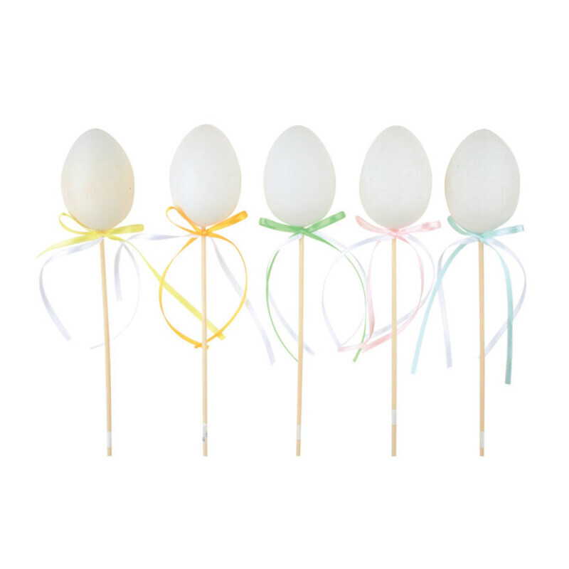 Velikonoční dekorace zápich Vajíčko 6cm k nazdobení (6/bal 144/krt)