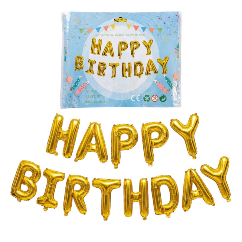 Balónky Happy Birthday (600/krt)
