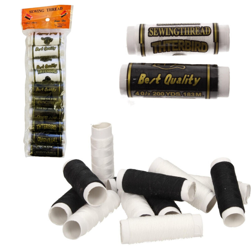 Nitě na šití 10ks Black&White (12/bal 288/krt)