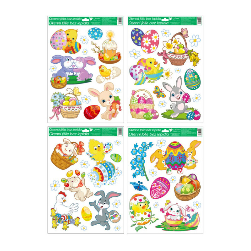Velikonoční okenní fólie 30*42cm (80/bal 240/krt)