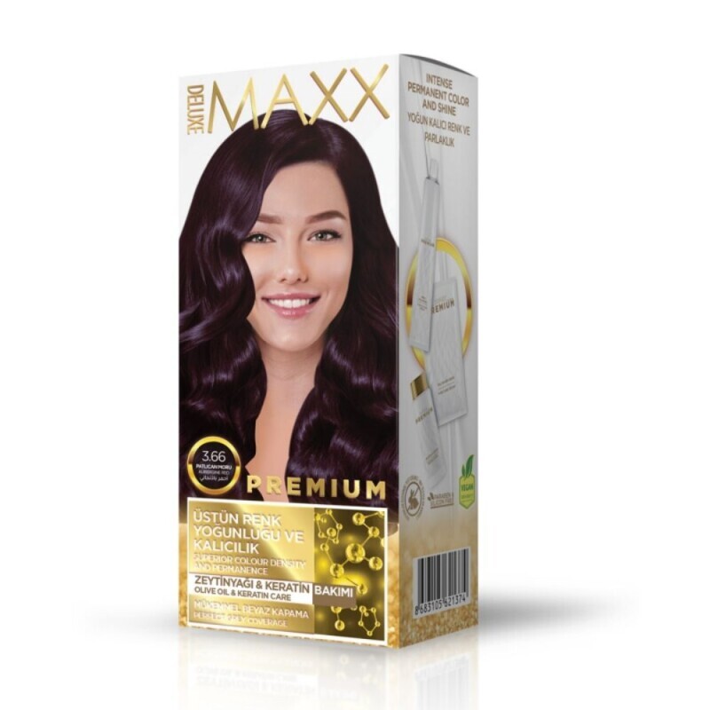 Deluxe Maxx Barva na vlasy Premium Tmavě fialová 3.36 (24/krt)