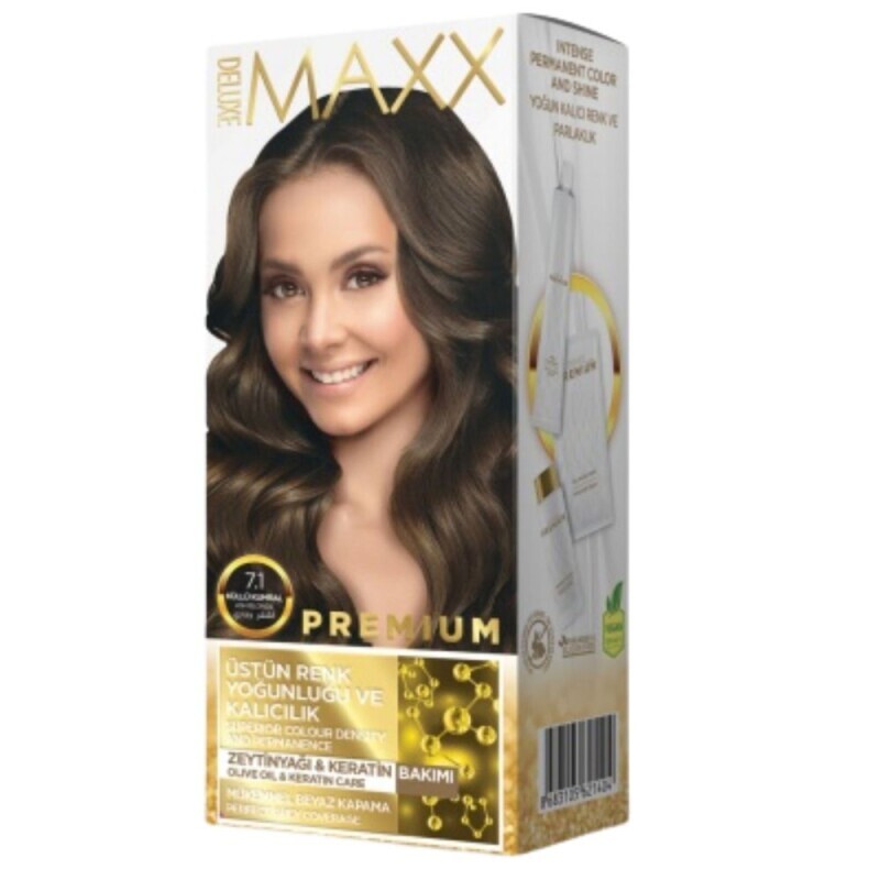 Deluxe Maxx Barva na vlasy Premium Středně popelová  blond 7.1 (24/krt)