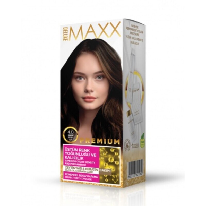Deluxe Maxx Barva na vlasy Premium Hnědá 4.0 (24/krt)