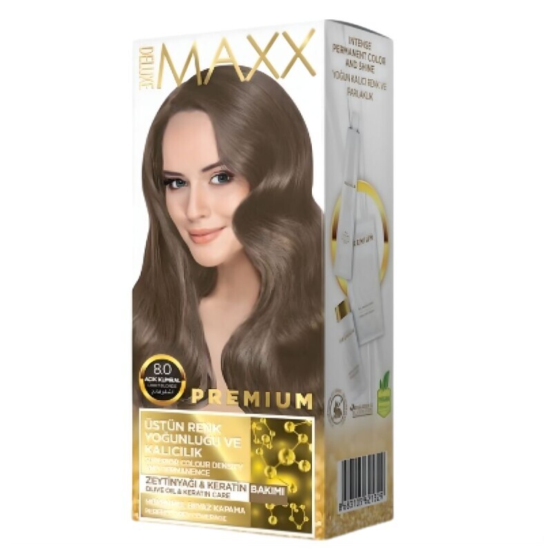 Deluxe Maxx Barva na vlasy Premium Světlá blond 8.0 (24/krt)