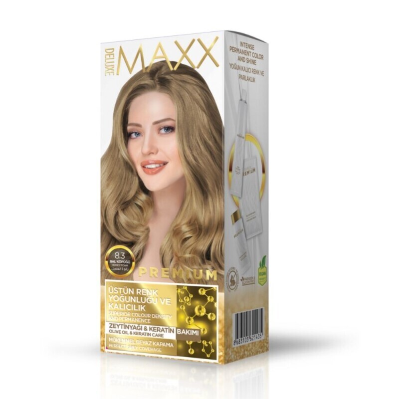 Deluxe Maxx Barva na vlasy Premium Medová 8.3 (24/krt)