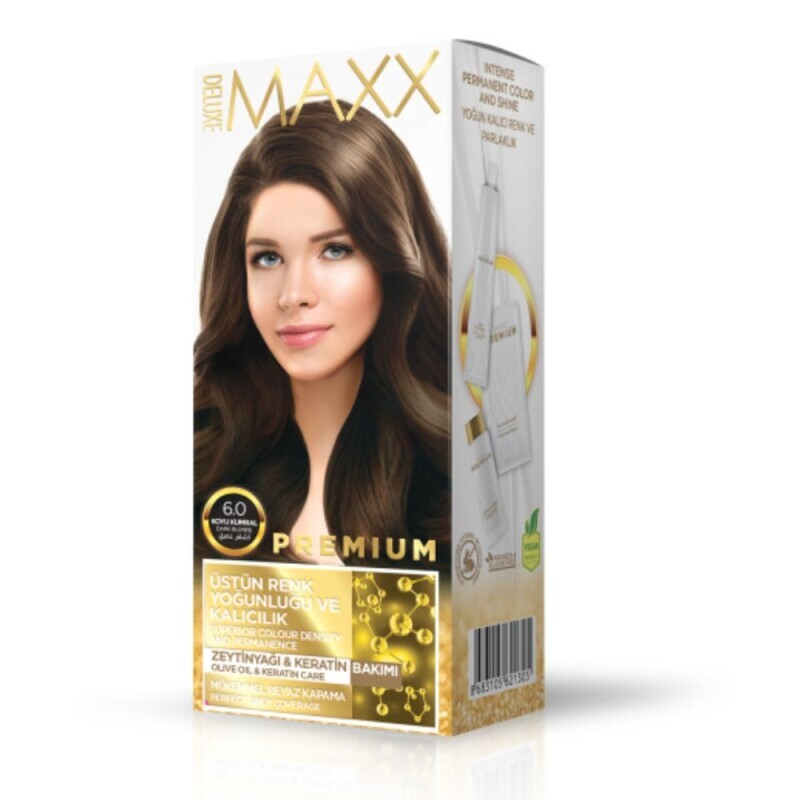 Deluxe Maxx Barva na vlasy Premium Tmavě hnědá 6.0 (24/krt)