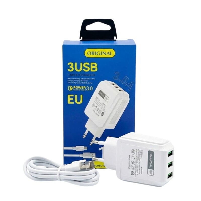 Nabiječka 3usb 18w