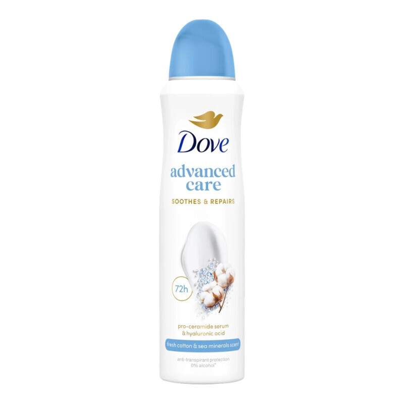 Dove 150ml Spray CZ AP F Advanced Cotton Fresh&Sea Minerals (6/krt)