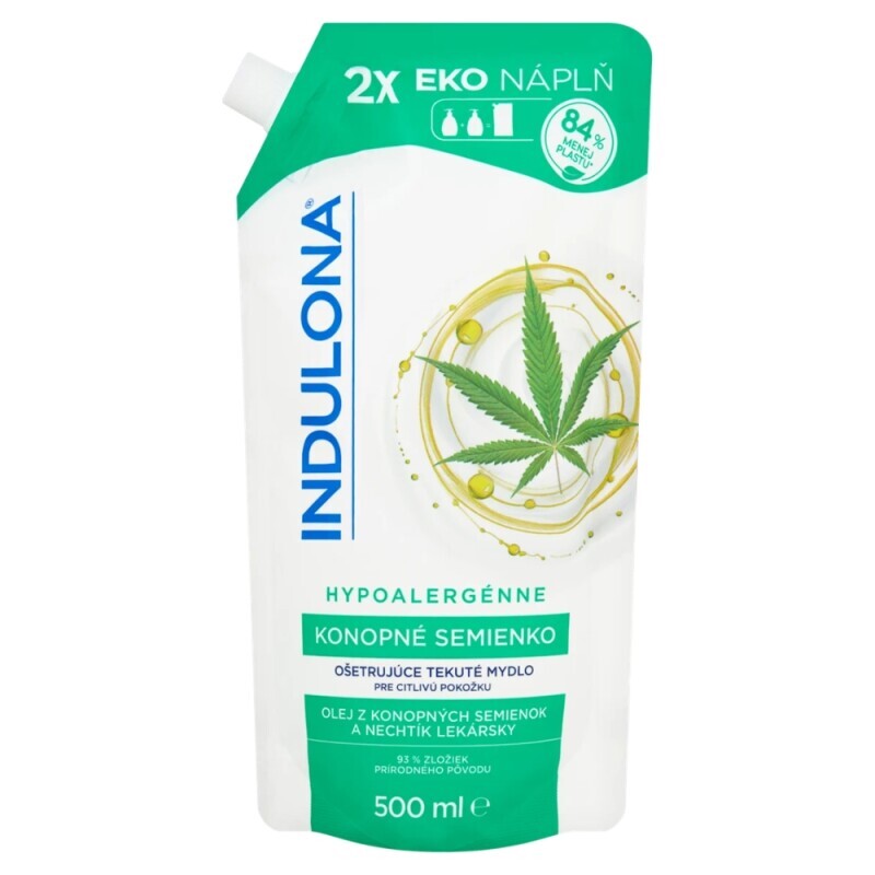 Indulona 500ml Mýdlo tekuté náplň Konopné semínko (6/krt)