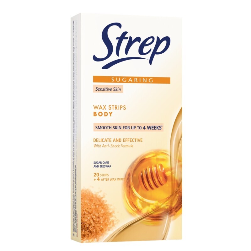 Strep Voskové Pásky Na Tělo 20Ks Surgaring (12/krt)
