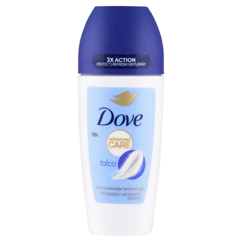 Dove 50ml Roll-On CZ AP Advanced Care Talco (6/bal)