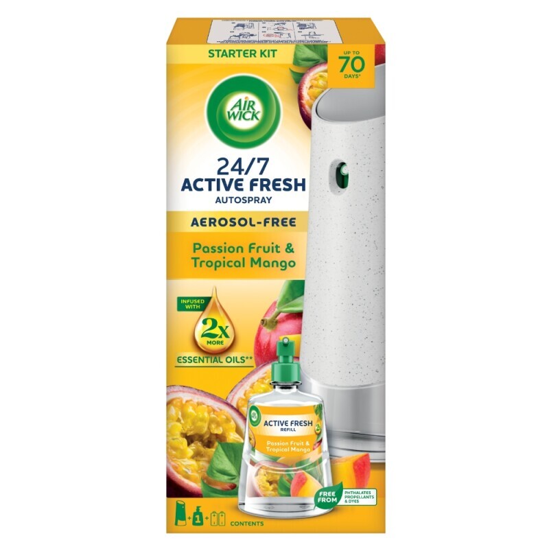 Airwick 228ml Freshmatic komplet Maracuja a tropické mango (4/krt)