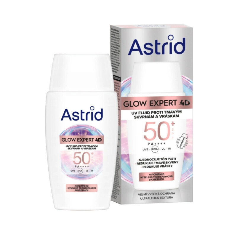 Astrid 50ml Denní fluid Glow Expert Ultralehký SPF50 (8/krt)