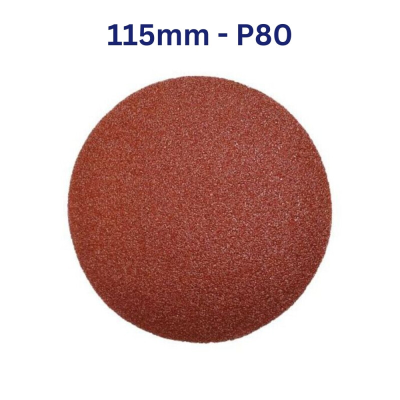 Brusný výsek (suchý zip) 115 mm - P80 - 5 ks