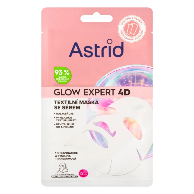 Astrid Pleť. Maska Glow Expert 4D pro rozjasnění pleti (20/bal 240/krt)