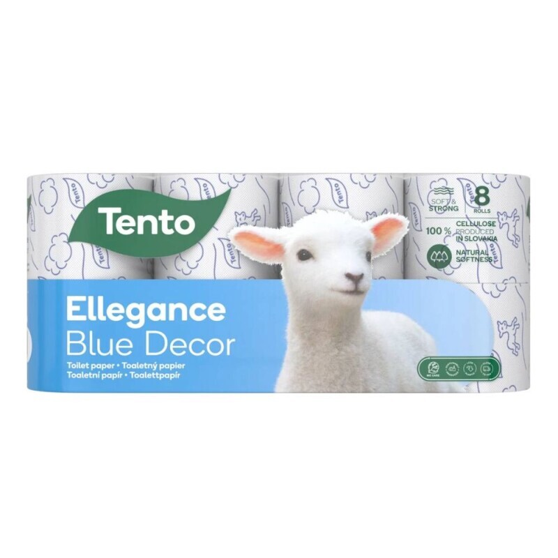 Tento Toaletní papír 8ks 3-vrstvý Ellegance Blue Decor (7/bal)