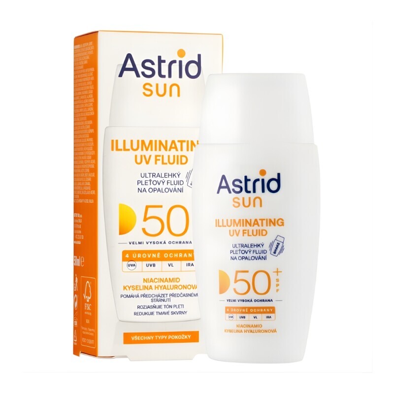 Astrid Sun 50ml Ultralehký pleťový fluid na opalování OF 50+