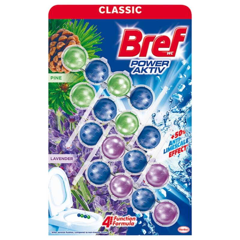Bref 4*50g WC závěs Power A. Pine&Lavender (9/krt)