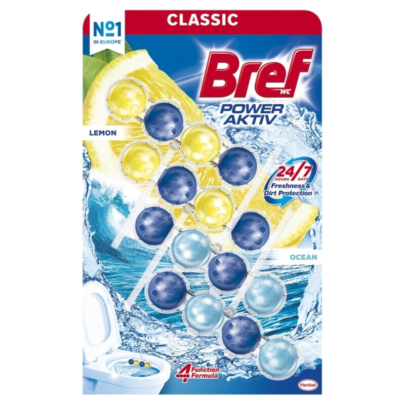 Bref 4*50g WC závěs Power A. Lemon&Ocean (9/krt)
