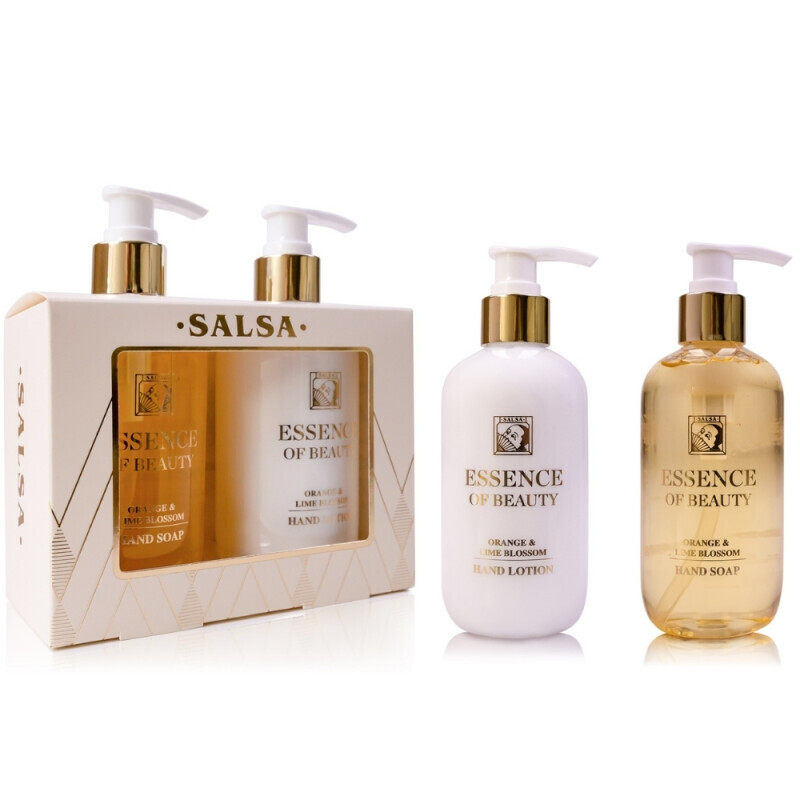 Essence of Beauty Dár.sada 250ml mýdlo+250ml krém na ruce pomerančový a limetkový květ (24/krt)