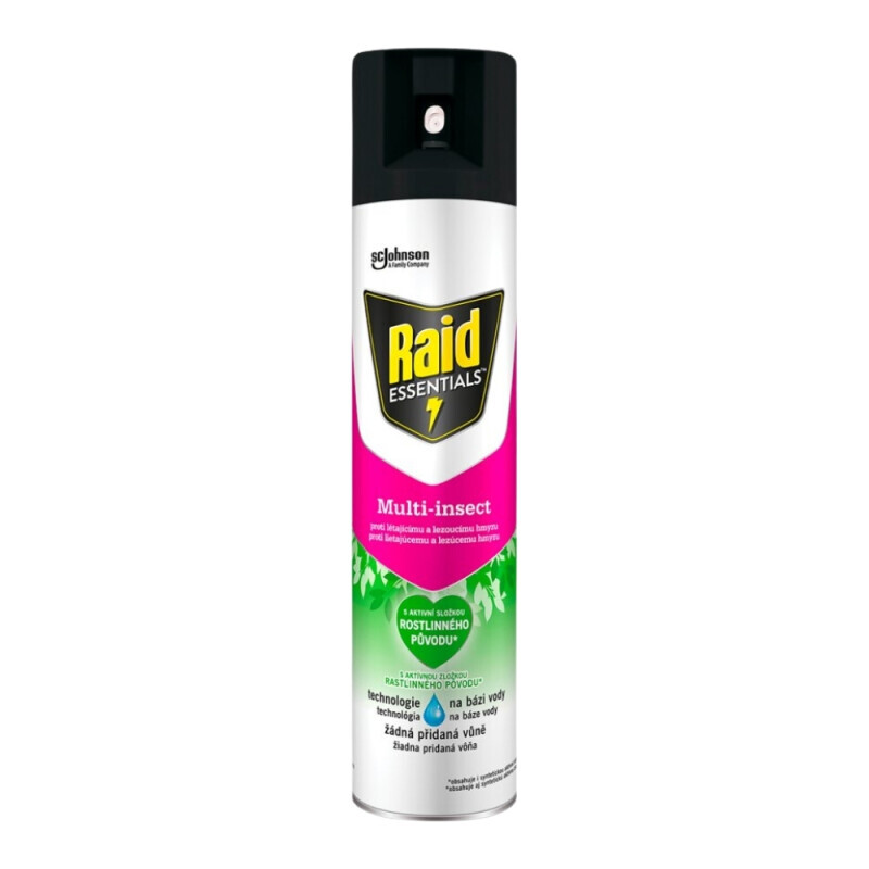 Raid 400ml Spray proti lezoucímu hmyzu  Essentials CZ (12/bal)