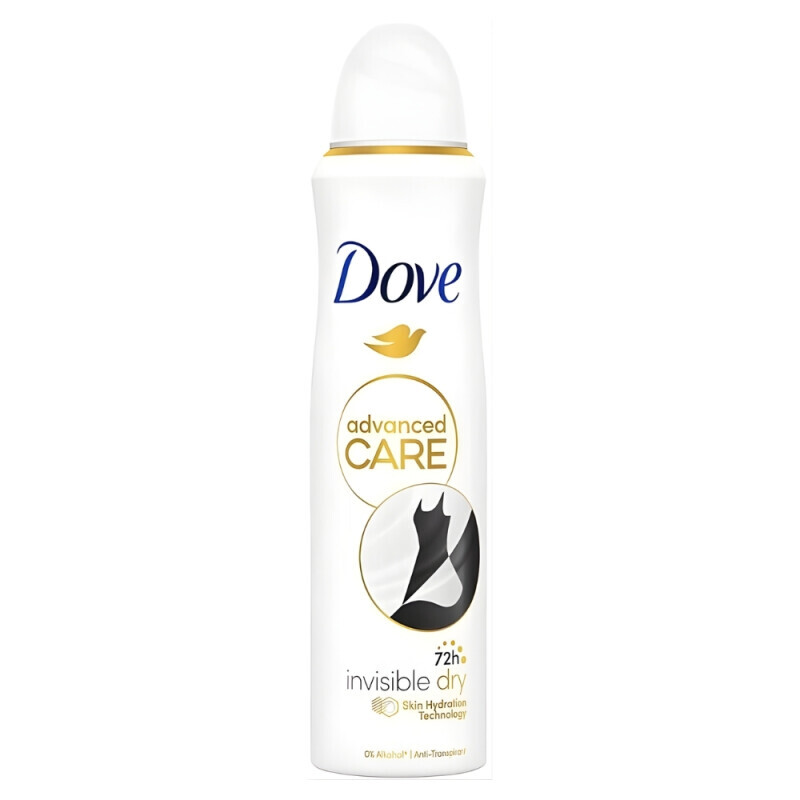 Dove 150ml Spray CZ AP F Advanced Care Invisible Dry (6/krt)