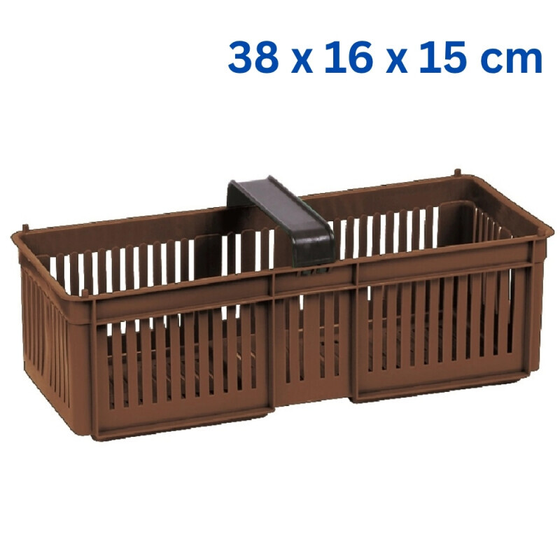 Zahradní přepravka Ø38cm hnědá (30/krt)