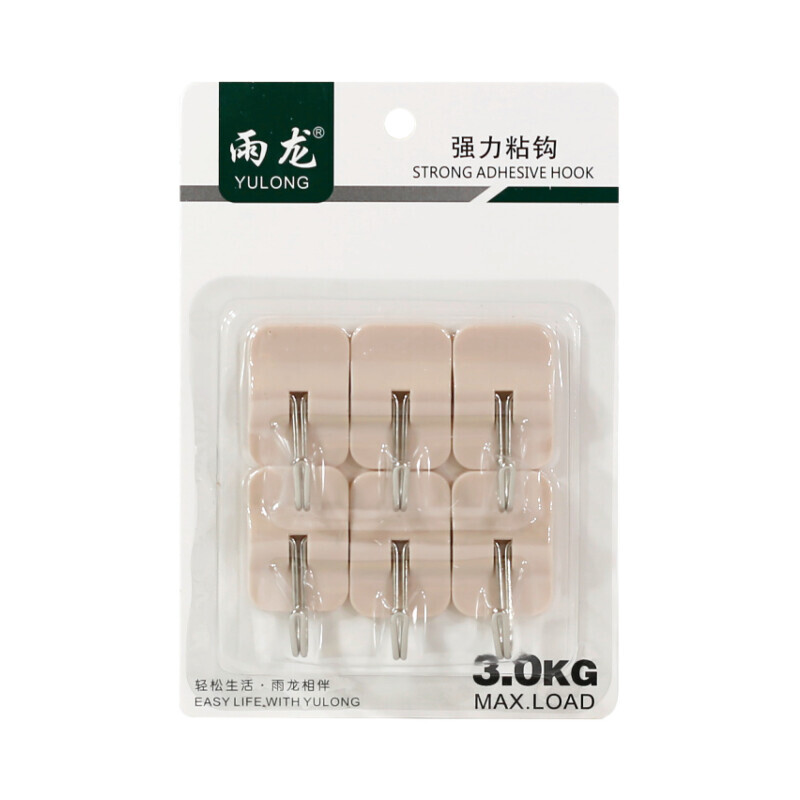 Háček samolepicí 6ks Pastel (12/bal 200/krt)