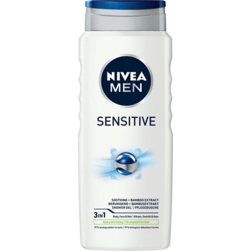 Nivea 500ml SG CZ M Sensitive (12/krt)