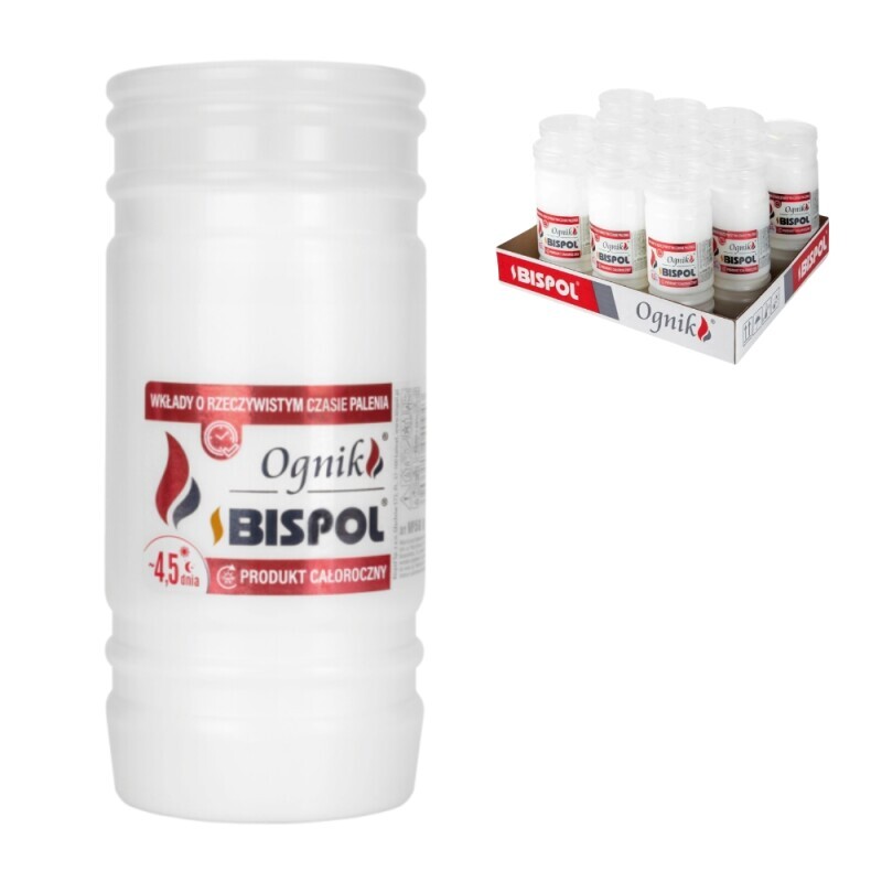 Bispol Svíčka hřbitovní Ognik 4.5dni/375g (14/krt)