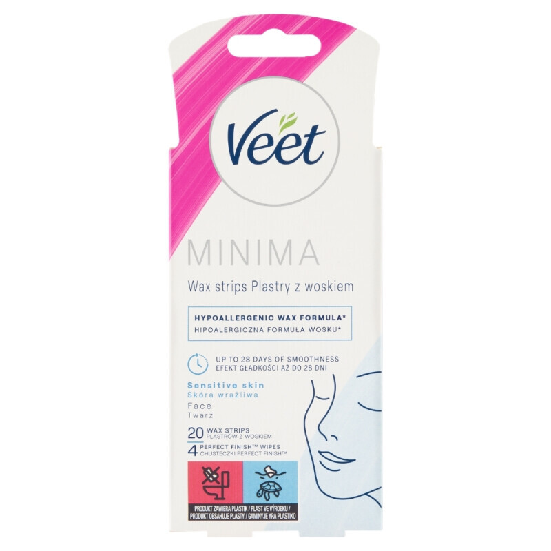 Veet Vosk.pásky 20ks na obličej Minima (12/krt)
