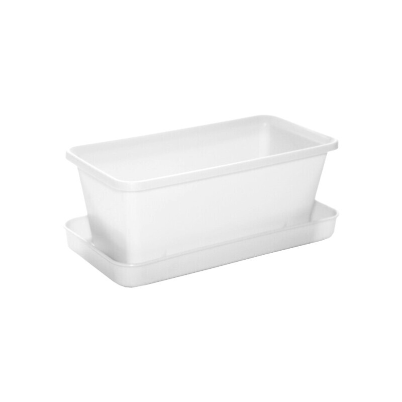 Truhlík s miskou 20cm bílá (42/krt)