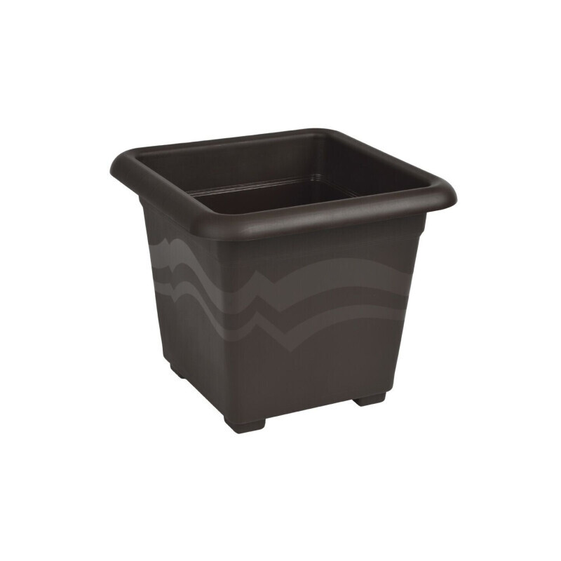 Květináč hranatý Quattro 20*20cm hnědá (10/bal)