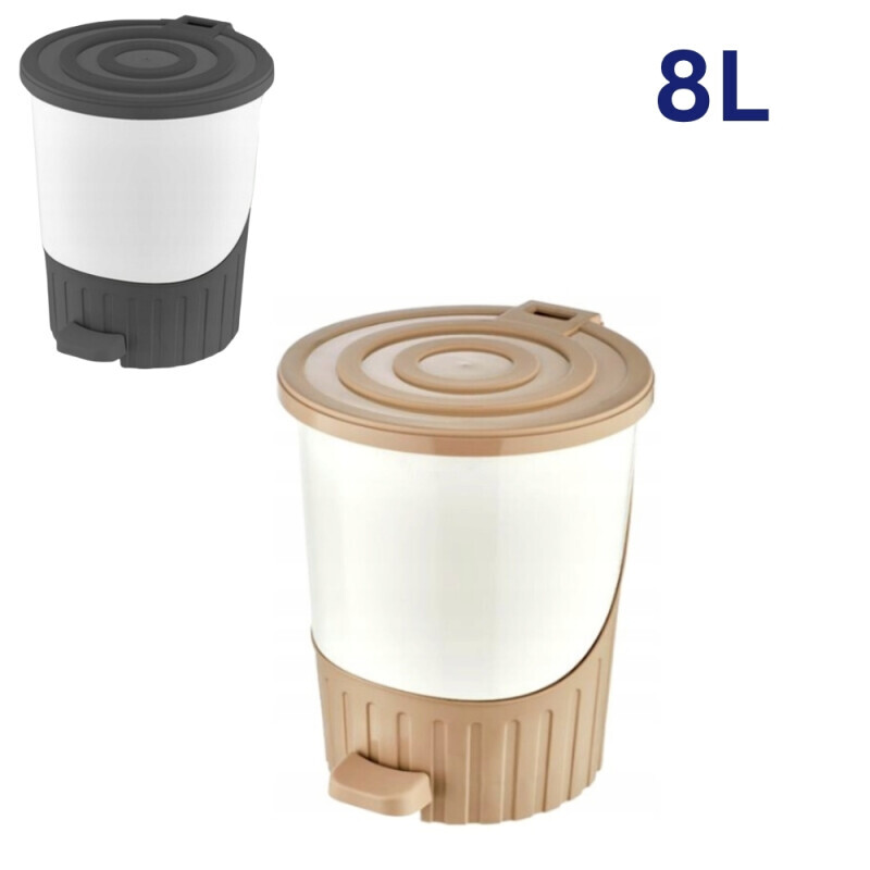 Dunya Odpadkový koš plast Pedalli Pastel 8l (6/krt)